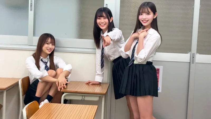 【smgd043】】学校カーストTOPの仲良し女子3人組に巻き込まれたチンチン危機一発ゲーム！ | かりん＆める＆なぎさ(佐藤愛瑠,北岡果林,谷村凪咲)